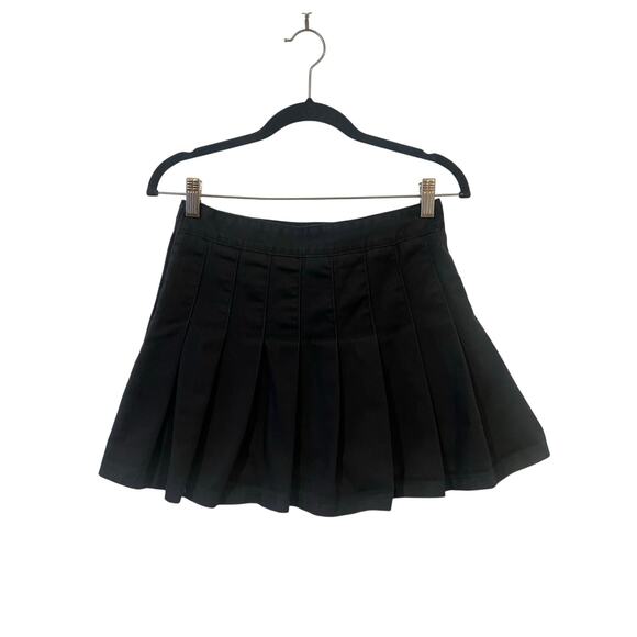 J. Galt Womens Black Preppy Academia Tennis Pleated Mini Skirt Medium Tenniscore - Picture 2 of 6